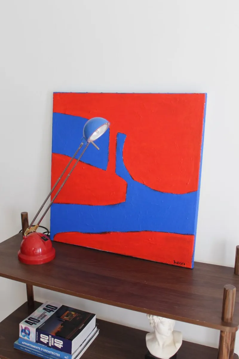 New Pamono Bodasca, Red Shape, 2025, Acrylic on Canvas