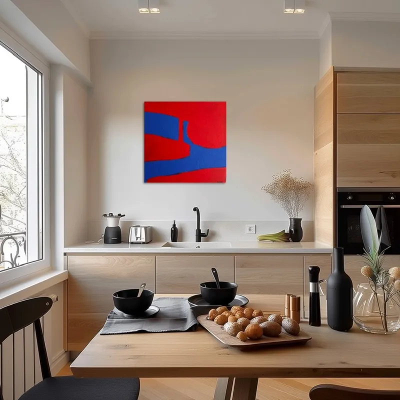 New Pamono Bodasca, Red Shape, 2025, Acrylic on Canvas