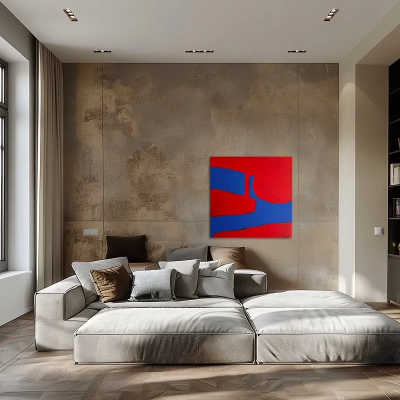 New Pamono Bodasca, Red Shape, 2025, Acrylic on Canvas