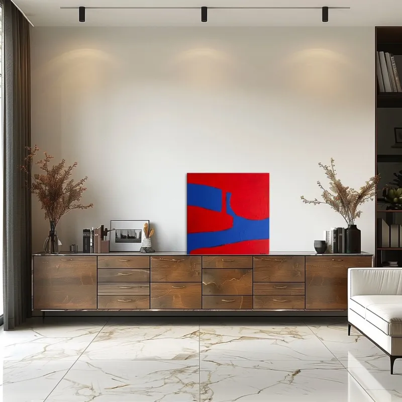 New Pamono Bodasca, Red Shape, 2025, Acrylic on Canvas