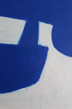 Pamono Bodasca, Square Blue-Off-White Composition, 2025, Acrylic on Canvas><noscript><img width=