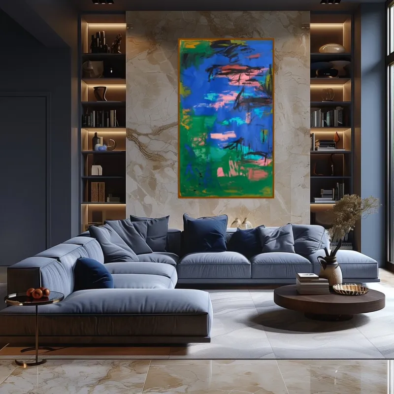 Pamono Bodasca, Summer Garden, Acrylic on Unstretched Canvas, 2025> Abstraction