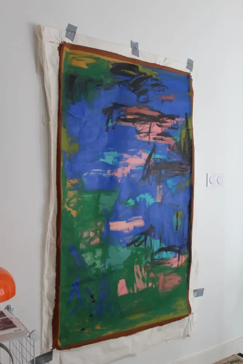 Pamono Bodasca, Summer Garden, Acrylic on Unstretched Canvas, 2025> Abstraction