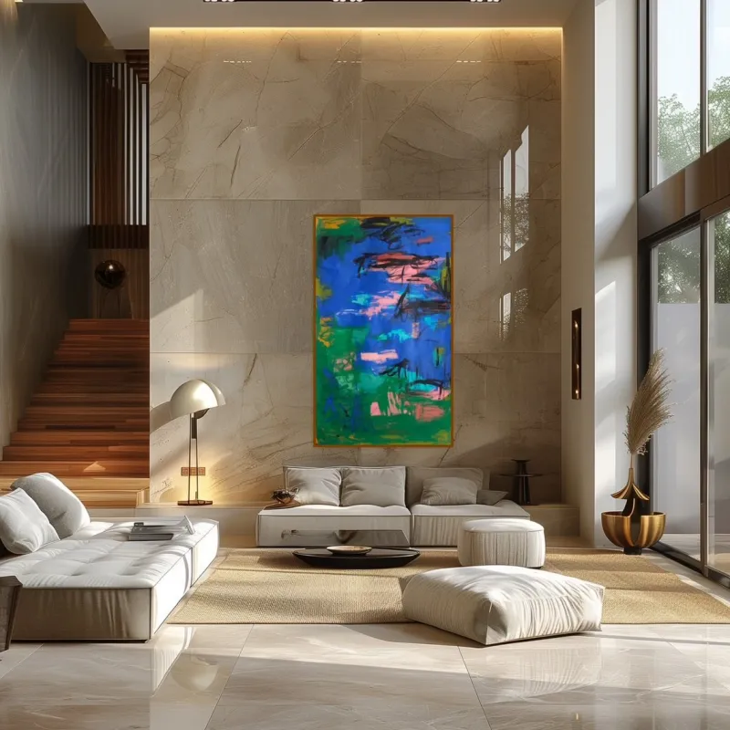 Pamono Bodasca, Summer Garden, Acrylic on Unstretched Canvas, 2025> Abstraction