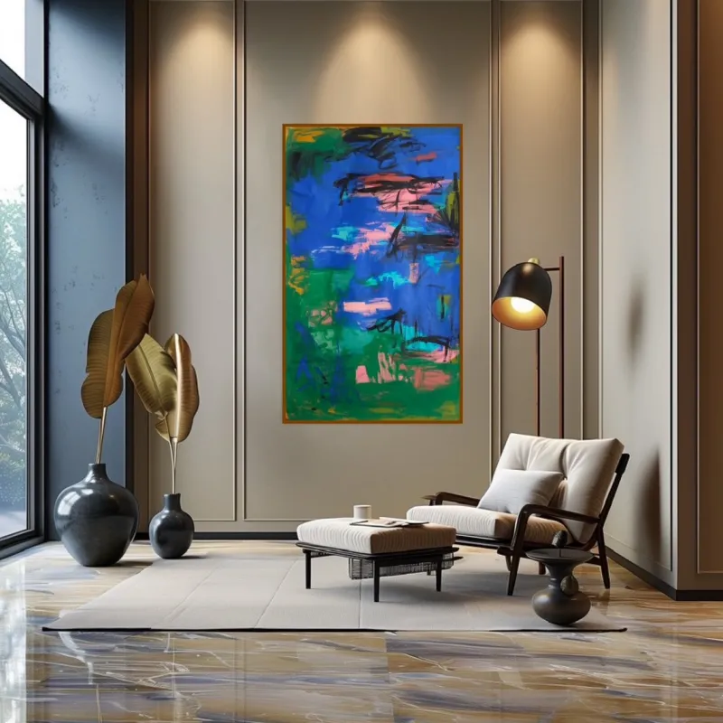 Pamono Bodasca, Summer Garden, Acrylic on Unstretched Canvas, 2025> Abstraction