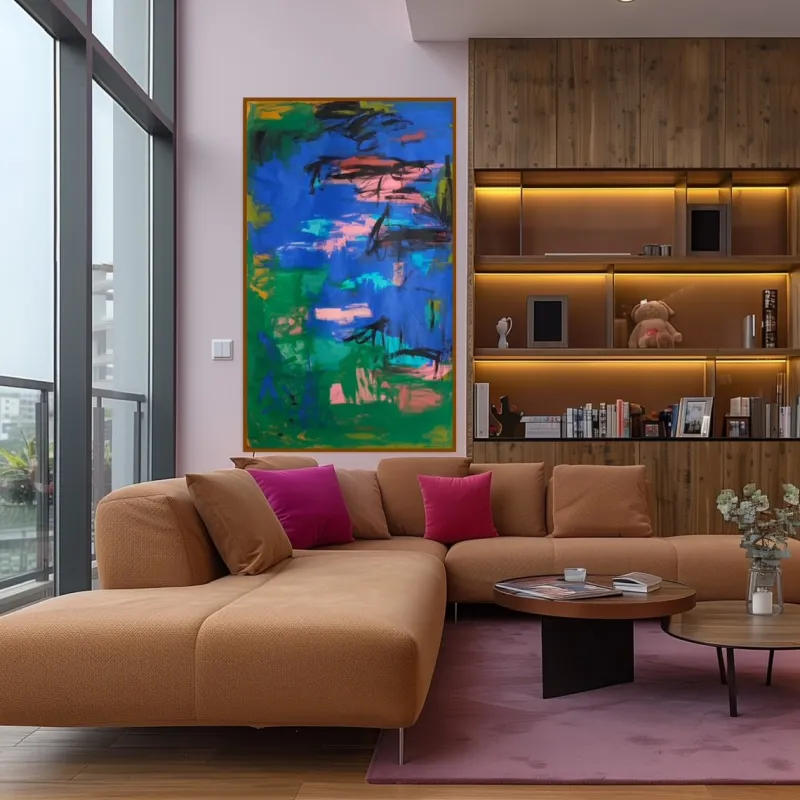 Pamono Bodasca, Summer Garden, Acrylic on Unstretched Canvas, 2025> Abstraction