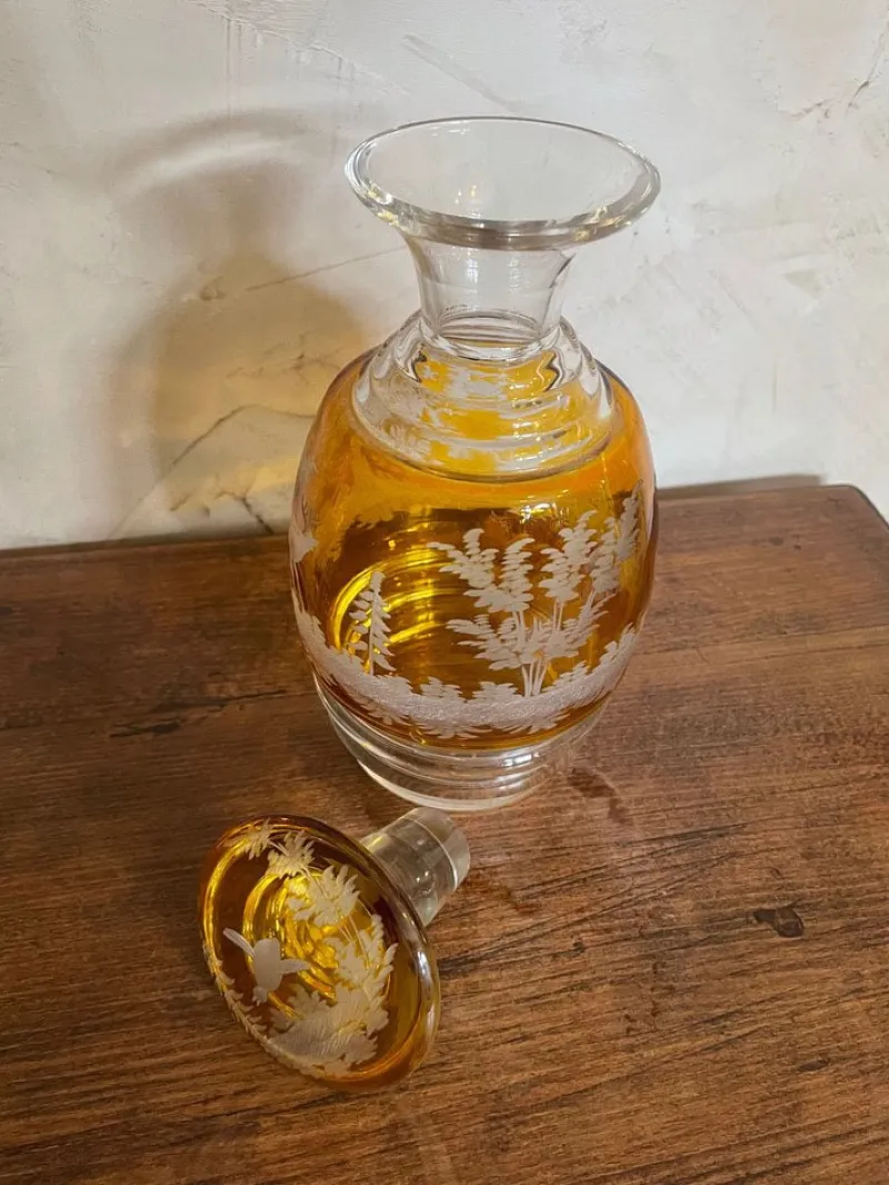 Pamono Boheme Crystal Liquor Service Set, 1920s, Set of 8> Glassware