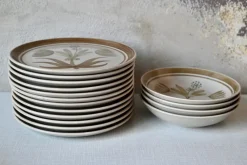 Online Pamono Bohemian Country Chic Style Stoneware Dinnerware Set from Longchamp, 1970s, Set of 19