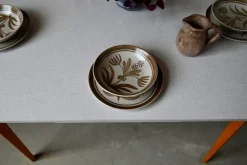Online Pamono Bohemian Country Chic Style Stoneware Dinnerware Set from Longchamp, 1970s, Set of 19