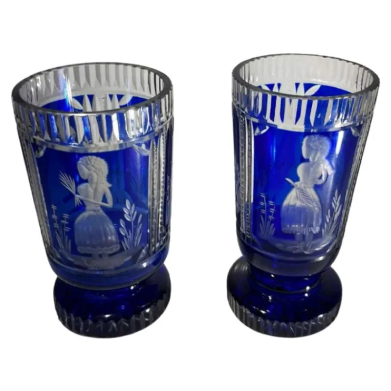 Discount Pamono Bohemian Crystal Glasses, 1900, Set of 2
