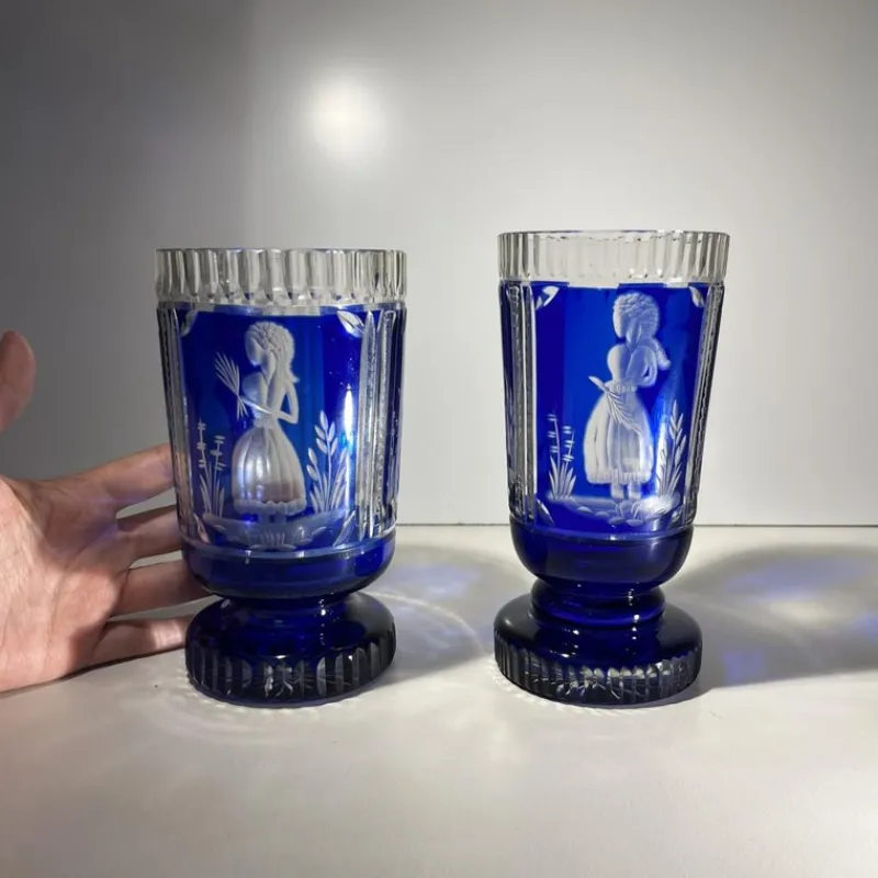 Discount Pamono Bohemian Crystal Glasses, 1900, Set of 2