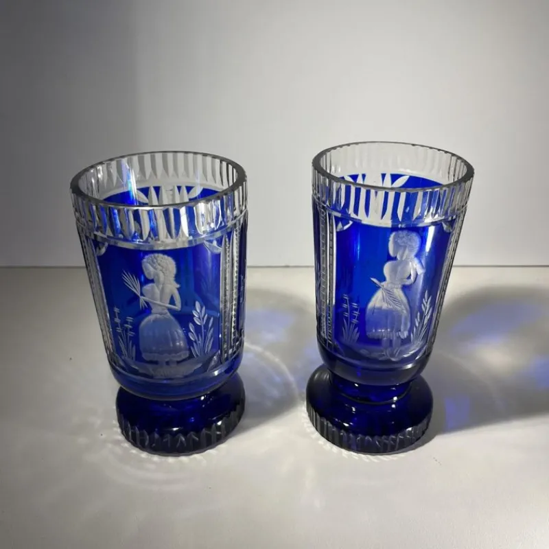 Discount Pamono Bohemian Crystal Glasses, 1900, Set of 2