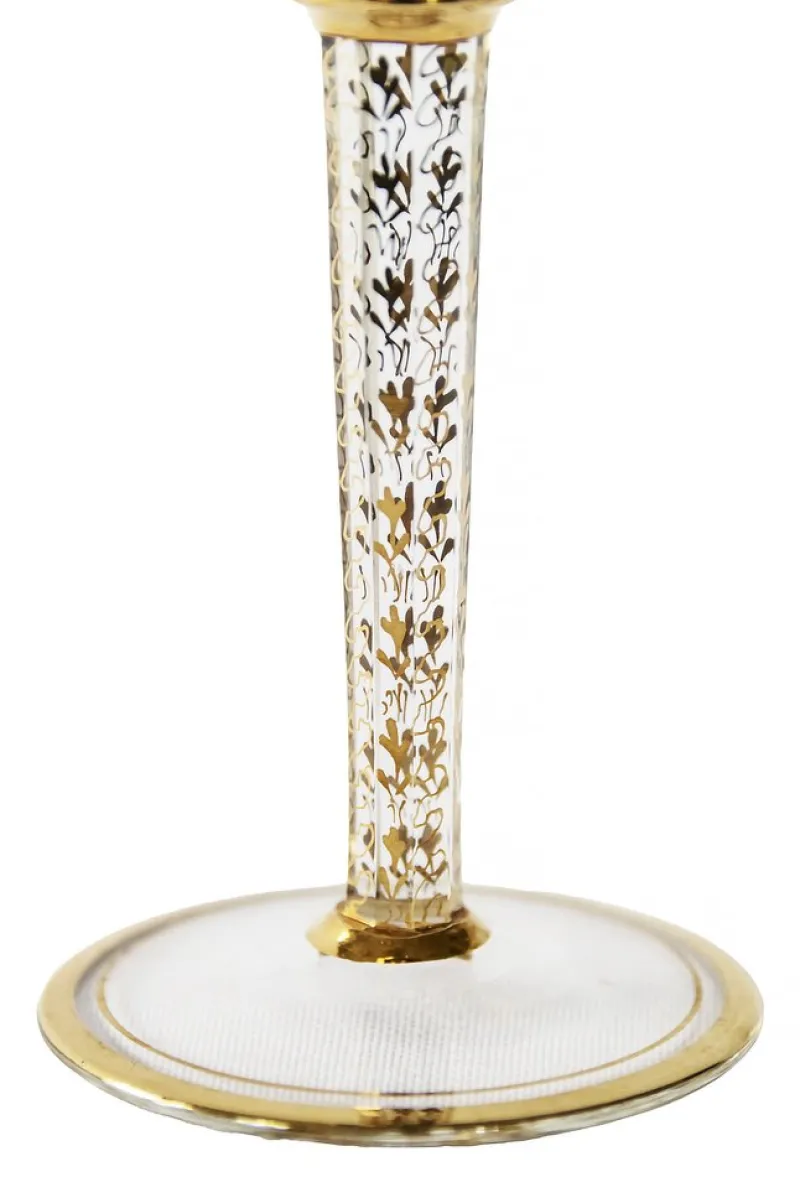 Pamono Bohemian Handmade Gilt Glass Wine Glasses, Set of 6> Glassware