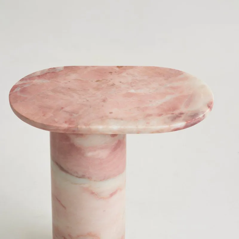 Clearance Pamono Bold Pink Marble Side Table from Kiwano Concept