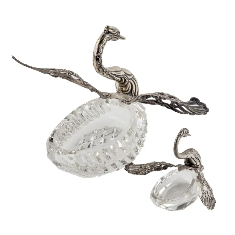 Clearance Pamono Bonbonnieres Swans Salt Cellars, Set of 2