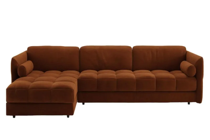 New Pamono Bond Sectional Sofa in Brown Velvet by Moanne