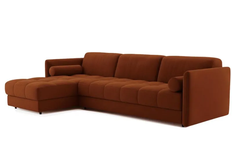New Pamono Bond Sectional Sofa in Brown Velvet by Moanne