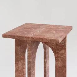 Best Pamono Bond Side Table in Red Travertine from Kiwano Concept