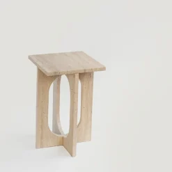 New Pamono Bond Side Table in Travertine from Kiwano Concept