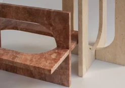 New Pamono Bond Side Table in Travertine from Kiwano Concept