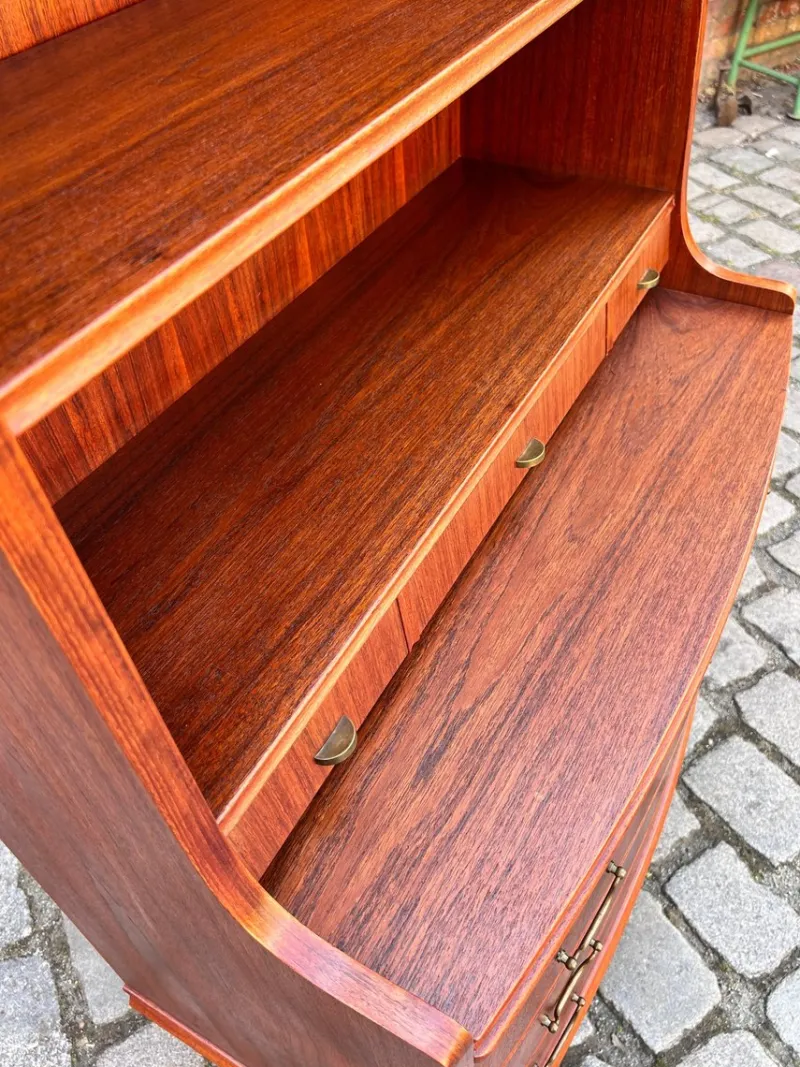 Pamono Bookcase with Secretary and Chest of Drawers in Teak, Denmark> Shelves & Wall Units