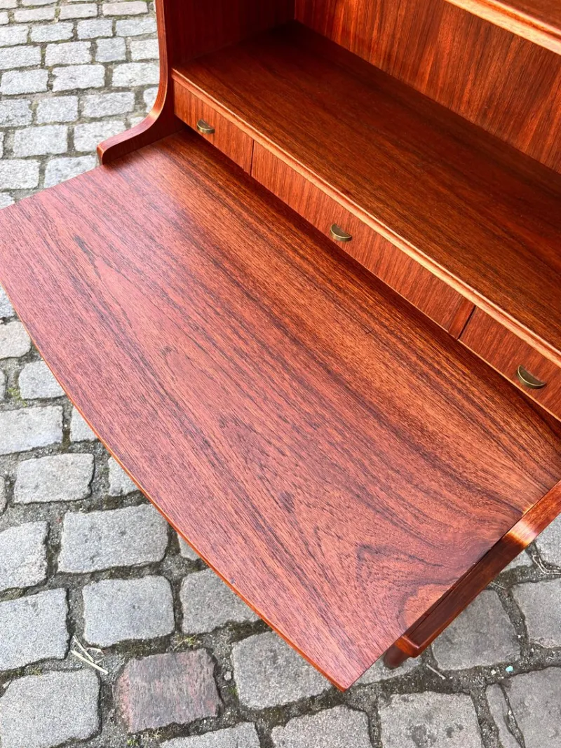 Pamono Bookcase with Secretary and Chest of Drawers in Teak, Denmark> Shelves & Wall Units