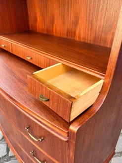 Pamono Bookcase with Secretary and Chest of Drawers in Teak, Denmark><noscript><img width=