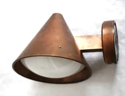 Pamono Boom Outdoor Wall Lamp in Copper from Bega, 1990s> Garden Lighting