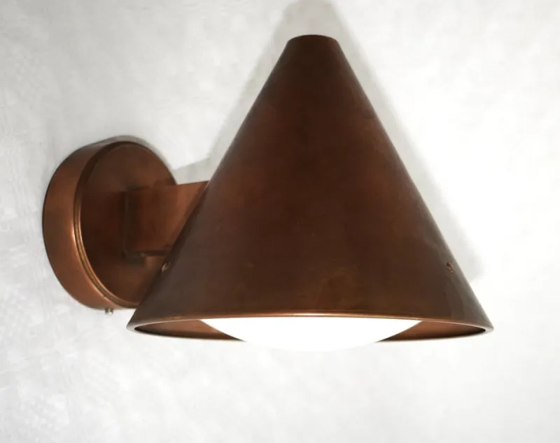 Pamono Boom Outdoor Wall Lamp in Copper from Bega, 1990s> Garden Lighting