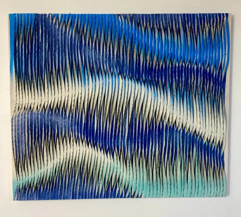 Pamono Boréal, 2023, Mixed Media Textile Artwork