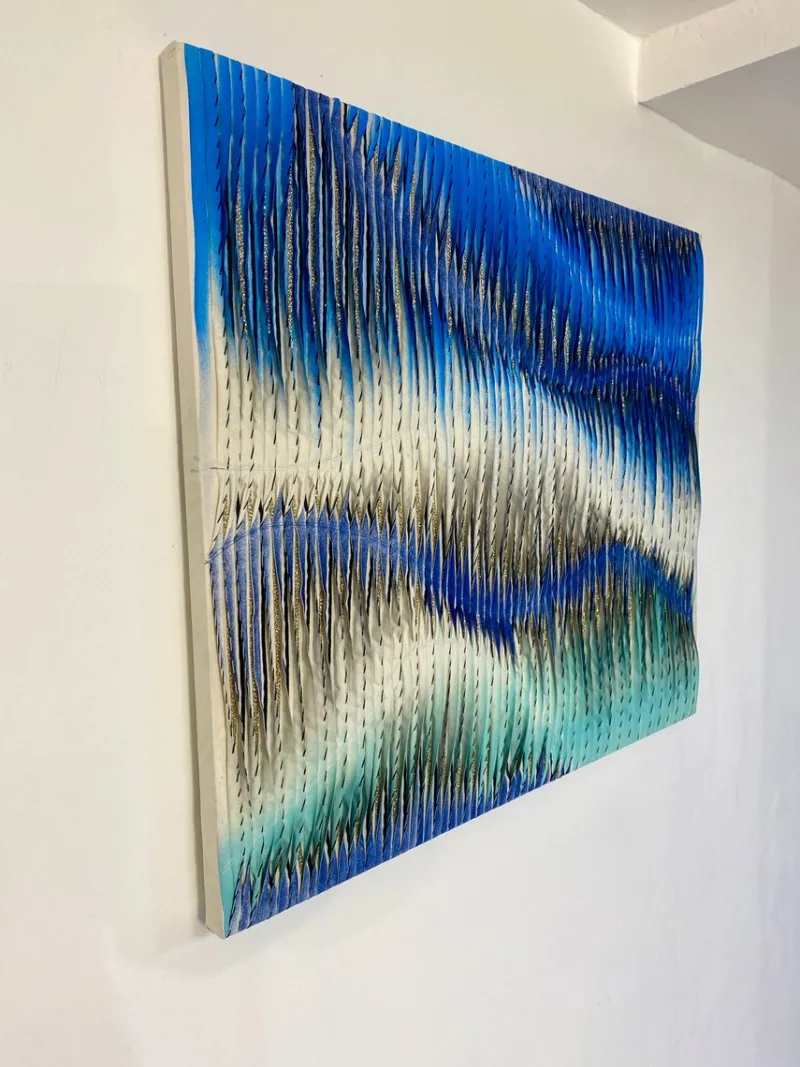 Pamono Boréal, 2023, Mixed Media Textile Artwork