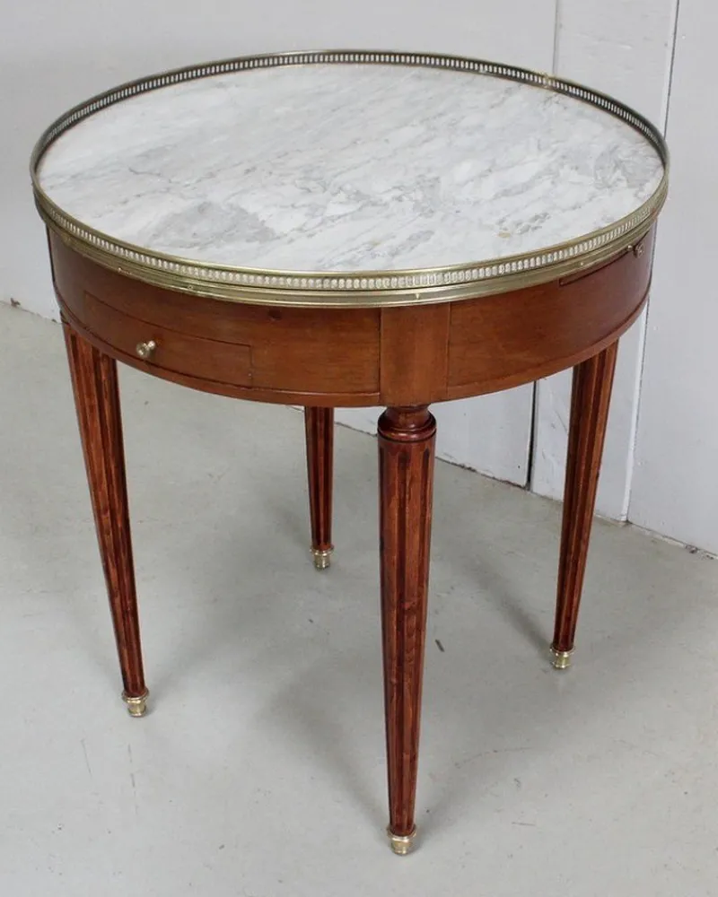 Pamono Bouillotte Table in Mahogany in the Style of Louis XVI, Early 20th Century> Console Tables