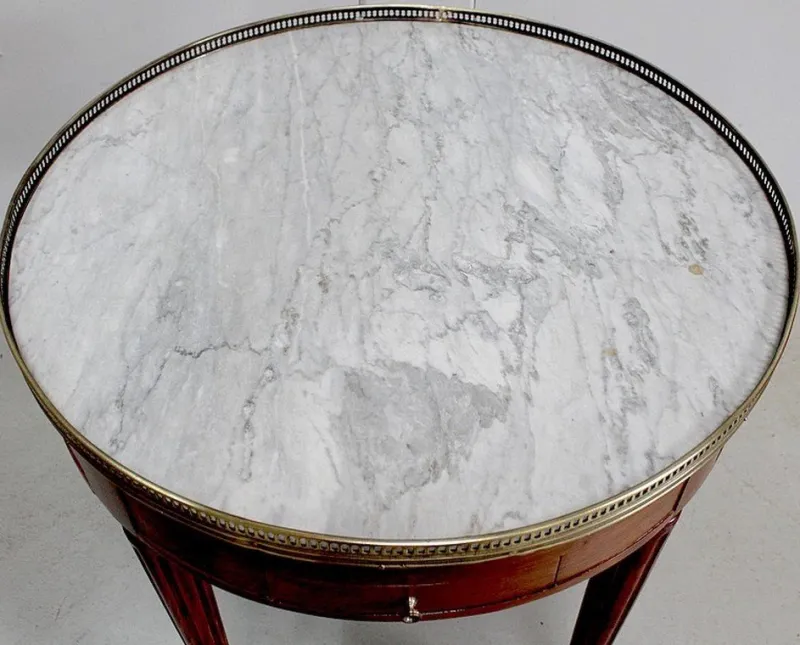 Pamono Bouillotte Table in Mahogany in the Style of Louis XVI, Early 20th Century> Console Tables