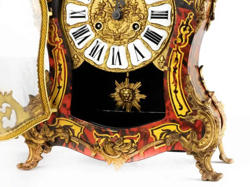 Sale Pamono Boulle Pendulum Mantle Clock, 1950s