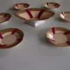 Pamono Bowl and Small Plates from Schlagenwald, 1930s, Set of 7> Serving Dishes