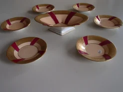 Pamono Bowl and Small Plates from Schlagenwald, 1930s, Set of 7><noscript><img width=