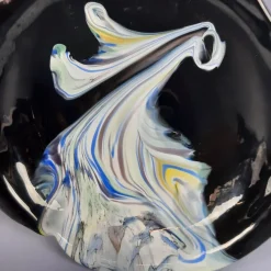 Best Pamono Bowl in Black and Multi-Colored Sommerso Glass, 1970s