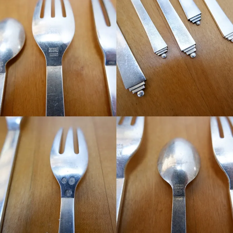 Pamono Box Set with Pyramid Cutlery Set by James Krenov for Georg Jensen, Set of 64> Cutlery & Serving Utensils