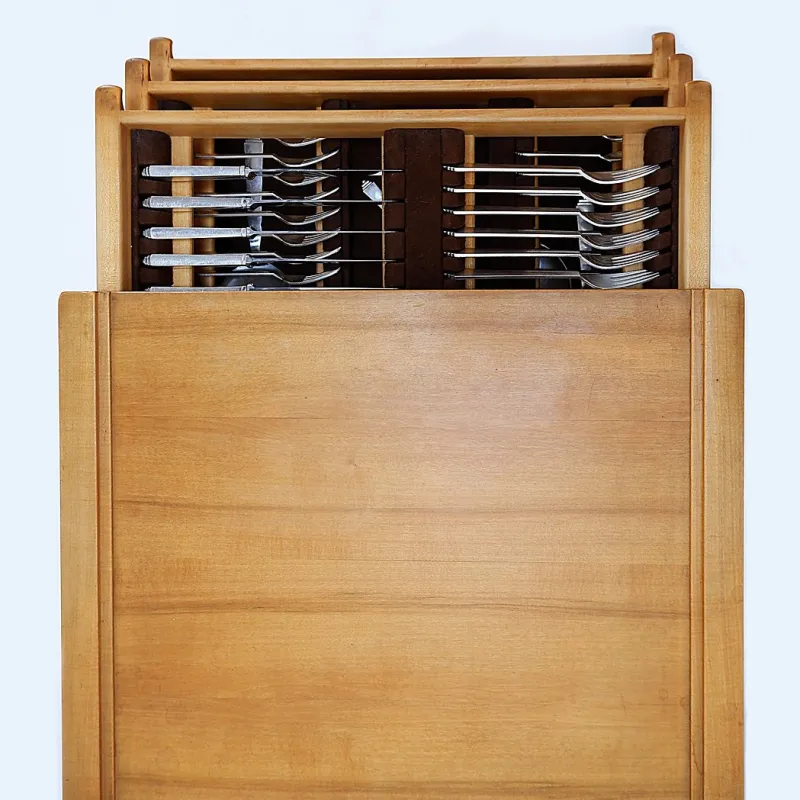 Pamono Box Set with Pyramid Cutlery Set by James Krenov for Georg Jensen, Set of 64> Cutlery & Serving Utensils