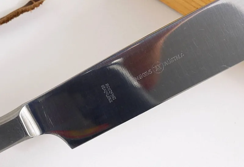 Pamono Boxed Amboss 2050 Carving Knives and Fork attributed to Helmut Alder, Austria, 1950s, Set of 3> Cutlery & Serving Utensils