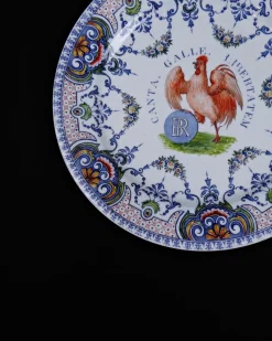 Pamono BR Canta Galle Libertatem Plate in Gien Earthenware><noscript><img width=