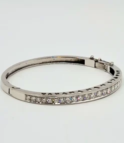 Pamono Bracelet in 18 Karat White Gold with 25 Diamonds, 1990s><noscript><img width=