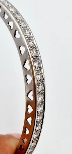 Pamono Bracelet in 18 Karat White Gold with 25 Diamonds, 1990s><noscript><img width=
