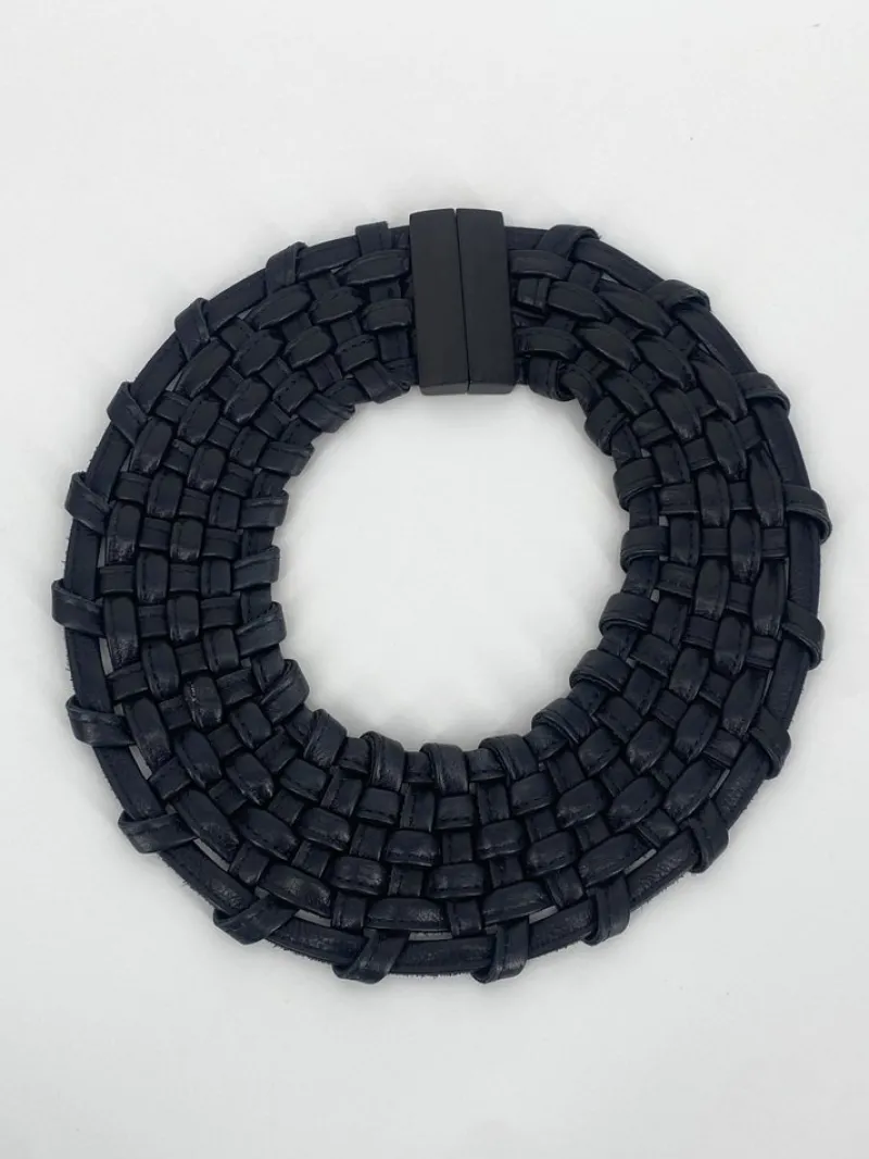 Pamono Braided Leather Necklace from Monies, 1990s> Necklaces