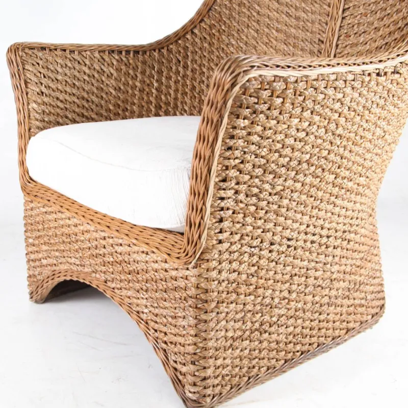 Pamono Braided Rush Throne, 1970s> Lounge Chairs & Armchairs