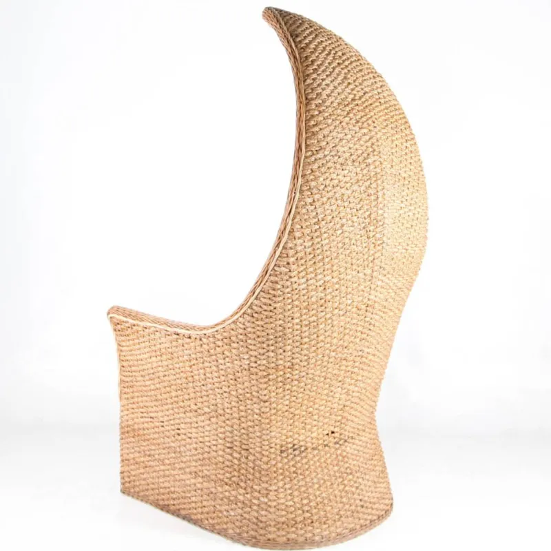 Pamono Braided Rush Throne, 1970s> Lounge Chairs & Armchairs