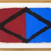 New Pamono Bram Bogart, Brown, Black and Blue Composition, 1960, Gouache