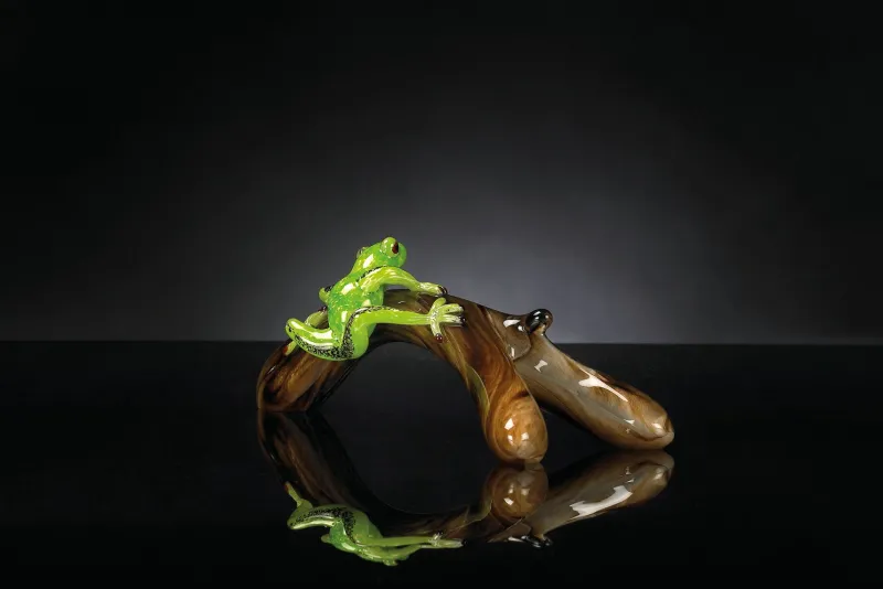 Pamono Branch with Frog Sculpture from VGnewtrend> Decorative Objects