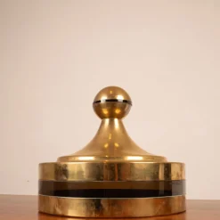Clearance Pamono Brass and Acrylic Glass Storage Box by Renato Meneghetti for DDD Design, 1970s