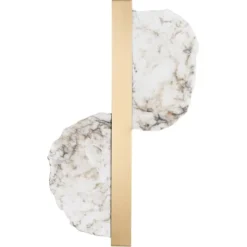 Pamono Brass and Alabaster Eclipse Wall Sconce by Matlight Milano> Wall Lights & Sconces
